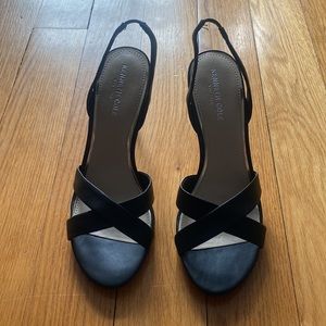 Kenneth Cole New York Brandy 85 Sling MED 9 Black Leather